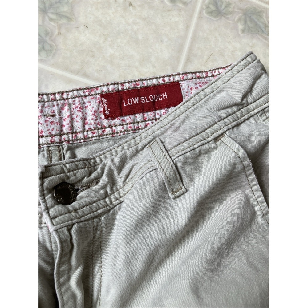 Levi's Red Tab Twills Low Slouch Cargo Capri Pants Tan Utility Y2K  Vintage 90's - Picture 6 of 8
